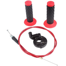 7/8" 22mm Handlebar Grips with Throttle Cable for 50cc-250cc Bike ATV Quad Pit & Dirt Bikes
