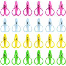 Scissors 24 Pack with Covers for Sewing Embroidery Crafts Metal Blades, for Sewing Embroidery Crochet Knitting DIY