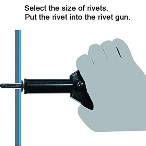 41 PC Assorted Plastic Riveter Rivet Gun Quick Set Hand Tool with 40  Rivets Included 2