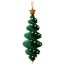 Crochet Snowman Spiral Ornament DIY Kit, Christmas Decoration Christmas Tree Crochet Kit, for Window Wall C