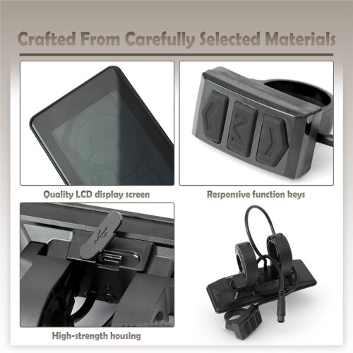 Upgraded Display Screen for Yozma IN10 E-Bike Middle Mount LCD Instrument Display Replacement Part 2