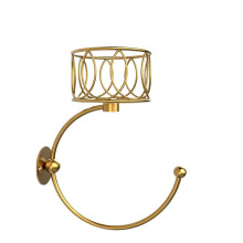 Hand Towel Holder for Bathroom Wall, Towel Hook with Candle Holder for Bathroom Decor, Towel Hook with Cut Candle Holder