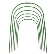 Tuinboogsteunset - Tunnelvormige Hoepelset (Inclusief Verbindingsstukken en Klemmen) voor de Bescherming van Groenten en Planten