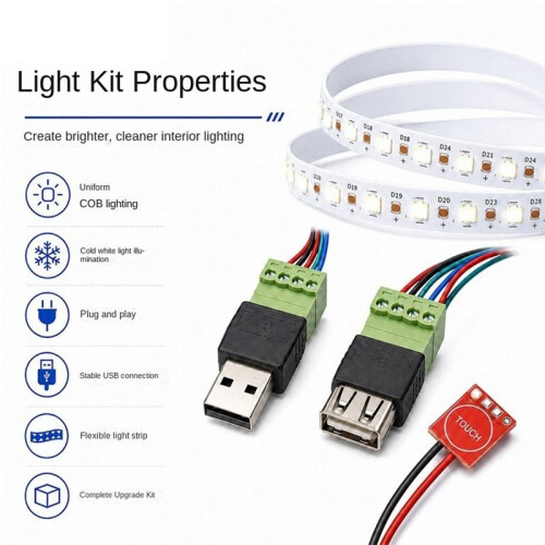 Led System Kit High-Brightness LED for Brighter Printing 3D Printer Upgraded Kit for  Sparkx I7 1