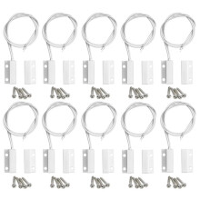 10PCS MC-38 Wired Door Window Sensor Magnetic NC Normally Closed for Wired WiFi GSM Home Alarm Security System