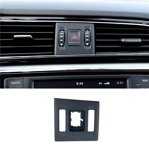 Center Air Vent Hazard Light  Bezel Frame for  Lamando 2015-2018 Emergency Light  Frame Trim Accessories 2