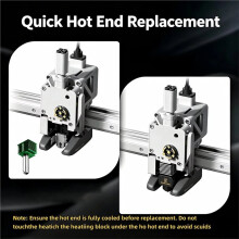 Integrated Tungsten Carbide Steel Nozzle HotEnd for A2L/A1/A1 High Hardness Hotend 3D Printer Parts 0.6mm
