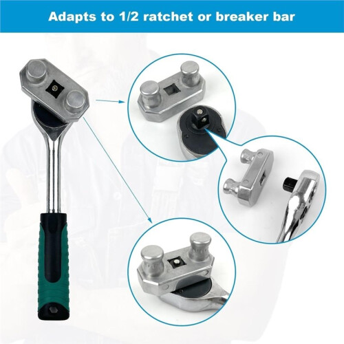 4Pack 77455 Cable Bender Tool, Connects to 1/2'' Ratchet, Wire Bending Tool