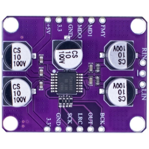 2PCS PCM1808 Audio Stereo Decoder ADC Single-Ended Analog-Input Decoder 24bit Amplifier Board Player Module 1