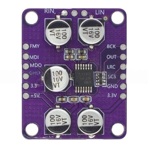 2PCS PCM1808 Audio Stereo Decoder ADC Single-Ended Analog-Input Decoder 24bit Amplifier Board Player Module 2