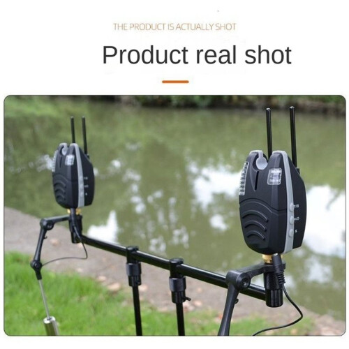2pcs Waterproof Carp Biting Alert Kit, LED Biting Indicator, Sensitive Audible and Visual Alert,for Night Fishing 2