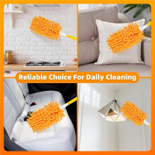 1set Reusable Duster Replacements, Washable, Include Handle and Laundry Bag, Suitable for Home and Offices Dusting.