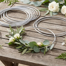 30 Stück 15 cm Große Blumenreifen Aus Silberfarbenem Metall, Makramee-Ringe für Kränze, DIY-Projekte, Hochzeitsdekorationen, Traumfänger