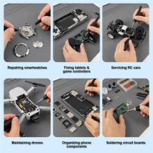Silicone Soldering Mat 13.8"X23.7" - 932F HeatResistant Work Mat with 111 Grid Cells for Electronics,Soldering Station