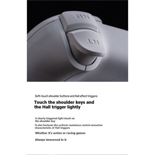 Wireless Mobile Gaming Controller for  and Android  Gamepad with Hall Effect Triggers and Joysticks White 1