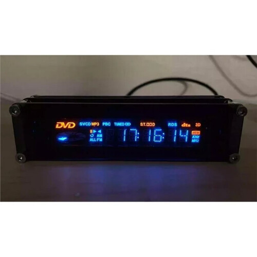 VFD Digital Clock with Vacuum ScreenCyberpunk Desktop Decoration