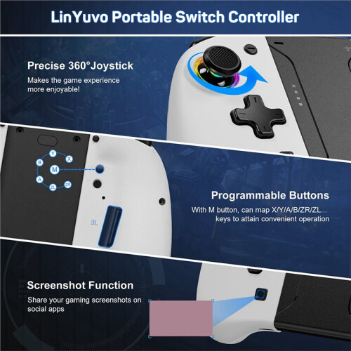 Control Gamepad for  & Lite & OLED  Wireless Controller Game Pad Gaming Accessories Black 2
