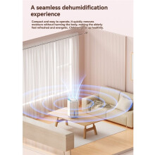 Portable Dehumidifier 1.5L Tank 6L/Day Moisture Absorber Quiet Air Dryer for Home Bedroom Office Closet EU Plug
