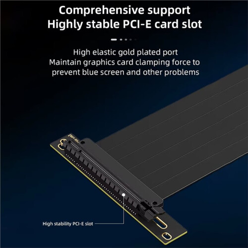 GPU Riser Cable Kit PCIe 4.0 X16  Card Extension Cable 25cm with Vertical Mount Bracket for Gaming Computer Case 2