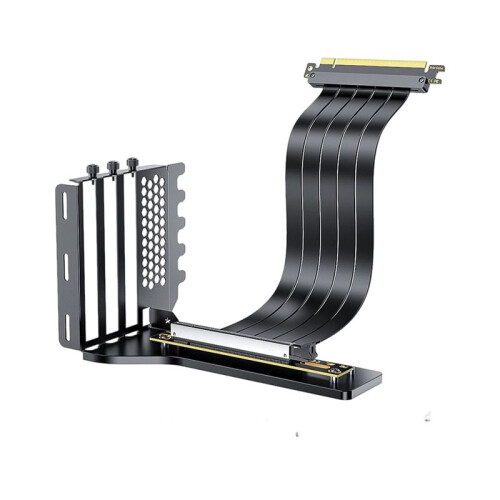 GPU Riser Cable Kit PCIe 4.0 X16  Card Extension Cable 25cm with Vertical Mount Bracket for Gaming Computer Case