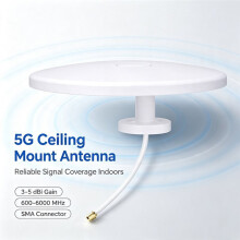 600-6000MHz 5G Ceiling Antennas, Waterproof Indoor Antennas, Used for Mobile Phone Signal and Telephone Amplifiers
