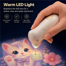 Electric Diamond Art Vacuum Pen with Light for Diamond Painting Diamond Art Pen with -Grip, Integrated Suction Tip
