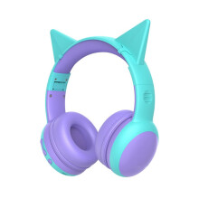 E61 Cute Cat Ear  Compatible Headset Wireless  Headset Kids Cat Ear  Headphones C