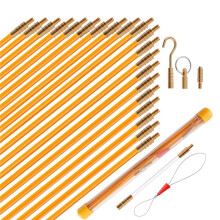 22FT Fiberglass Electrical Wire Running Kit Wire Fishing Tools Fish Tape Wire Puller Through Wall Cable Snake Fish Rods