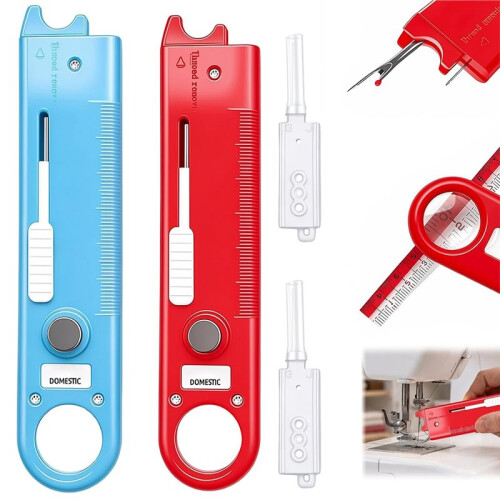 Automatic Needle Threader for Sewing Machine Multitool,Multifunctional Hemmer Guide, Seam Ripper, Needle Threader 1
