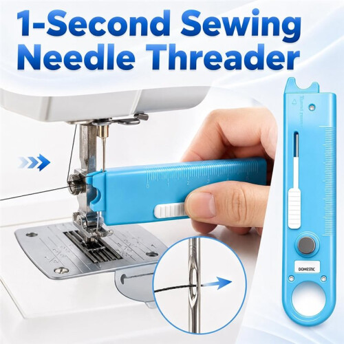 Automatic Needle Threader for Sewing Machine Multitool,Multifunctional Hemmer Guide, Seam Ripper, Needle Threader 2