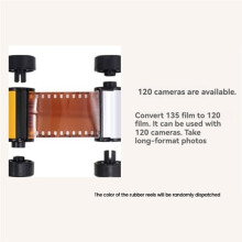 1Set 135 to 120 Film Adapter, Secure Plastic Converter with Light-Sealed Design(Film Reel Color Selected At Random)