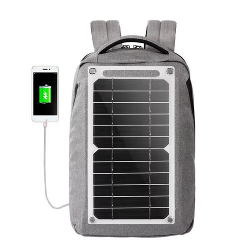 Outdoor Emergency Solar Panel Charger Portable 6V 6W Solar Panel System Backpack Mountable for Hiking Camping 1