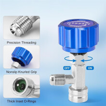 R1234YF Self Sealing Can Tap with Tank Adapter, R1234YF Refrigerant Dispenser Bottle Opener for AC Systems