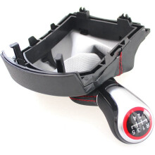 Car 5 Speed Gear Shift Knob with Gaiter Boot Cover for Ibiza 6L 2002-2010 Gear Stick Knob