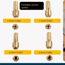 Diamond Drill Bits 1mm 1.5mm 2mm 2.5mm 3 Each 120-Grit 12Pcs with 4 Collets for Sea Glass Stone Shells Jewelry Making