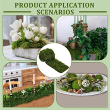 3 Sheets Moss Table Runner for Crafts, 4" X 47" Artificial Moss Rug, for Wedding Table Centerpieces Birthday Wonderland