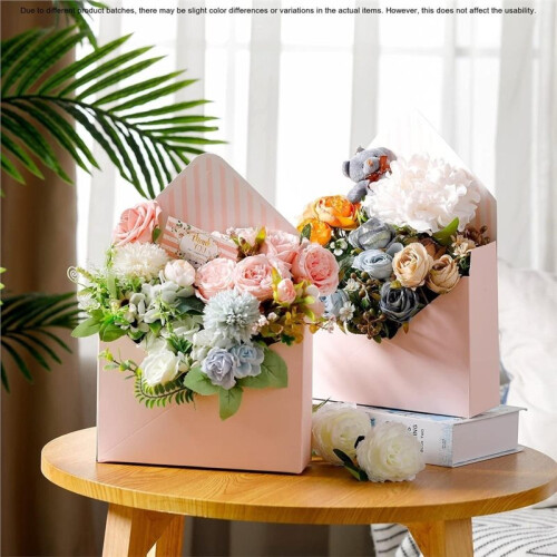10pcs Bouquet Envelope Boxes, Flower Wrapping Gift Bags, Folding Hand-Held Envelope Boxes, Teacher'S Day Gift Boxes 2