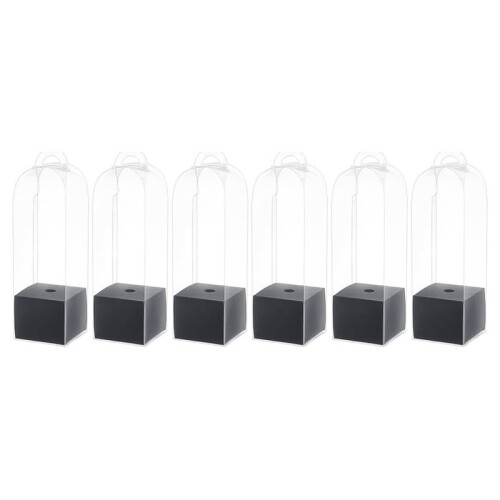 12pcs Single Rose Flower Box (Empty Bag), Transparent Flower Packaging Box, Suitable for Weddings, Birthdays 1