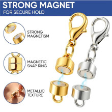 30Pcs Magnetic Necklace Clasps Set Gold Silver Jewelry Making Kit Strong Clasp Extender for Bracelet Necklace Repair