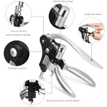 1set Wine Opener Set, Home Bottle Opener Set, Includes Spare Spiral Opener, Perfect Wine Accessory and Holiday Gift