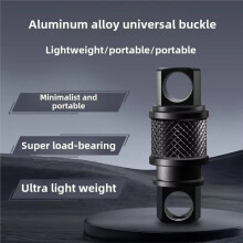 Double Headed Quick Release Keychain 360 Rotation Retractable Clip Pull Apart Buckle Aluminum Alloy Compact Keys Grey