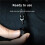 Double Headed Quick Release Keychain 360 Rotation Retractable Clip Pull Apart Buckle Aluminum Alloy Compact Keys Grey 6