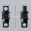 Double Headed Quick Release Keychain 360 Rotation Retractable Clip Pull Apart Buckle Aluminum Alloy Compact Keys Grey 7
