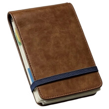 3Holes Loose Leaf Binding Pocket Notebook with 60Sheets Iine Inner Page Stationery Notebook Brown