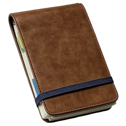 3Holes Loose Leaf Binding  Pocket Notebook with 60Sheets Iine Inner Page Stationery Notebook Brown