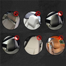 2Pcs Christmas Car Headrest Covers Cute Santa Claus Face Print Universal Auto Rest Protector for Car