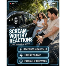 2PCS Face Headrest Covers Halloween Scary Face Protector Scary Headrest Cover Thriller Atmosphere for Car