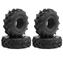 4pcs 1.0 Inch Crawler Tires Soft Tyre for 1/18TRX4M SCX24 FMS Ascent-18 Rc Crawler Car Upgrade Parts