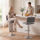 Homcom HOMCOM Adjustable Bar Stools Set of 2 with Backrest Grey 1