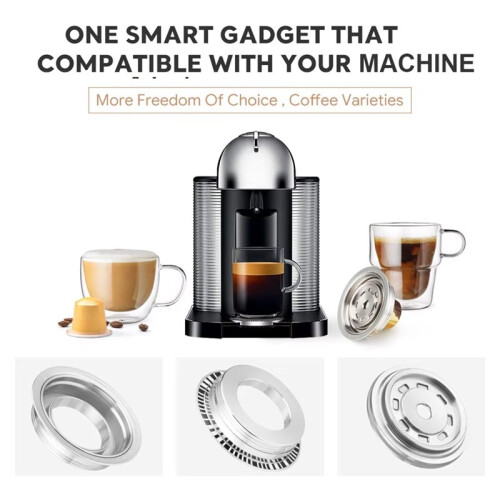 Reusable Capsule Adapter for Vertuo Next  Machine Coffee Capsule Pods Refillable Coffee Filter Holder 40ML 2